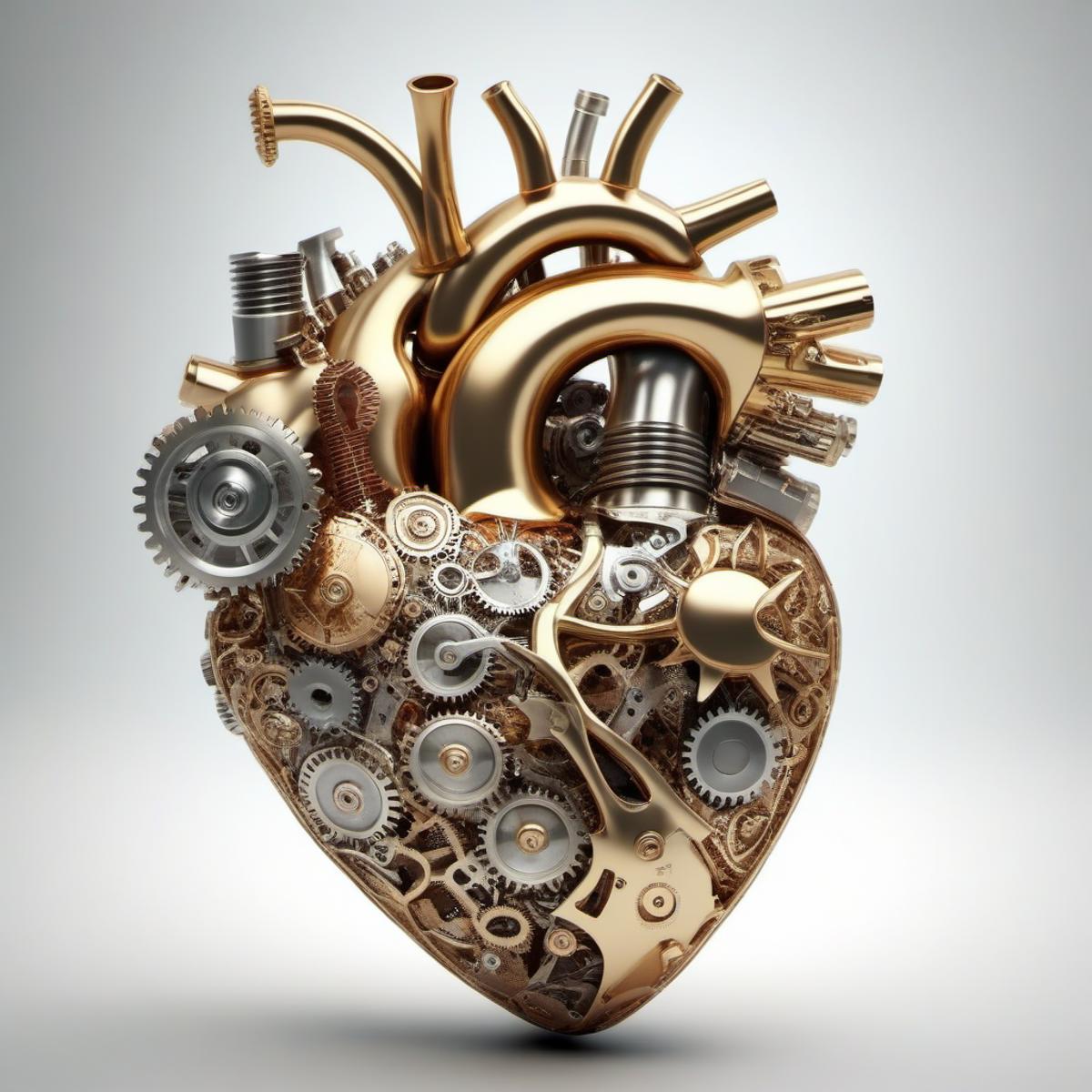 Human heart are made with Brand new mechanical gears on white,<lora:add-detail-xl:0.9>,<lora:ç­æ¢¦å·¥ä¸ _ èµåæåXL...